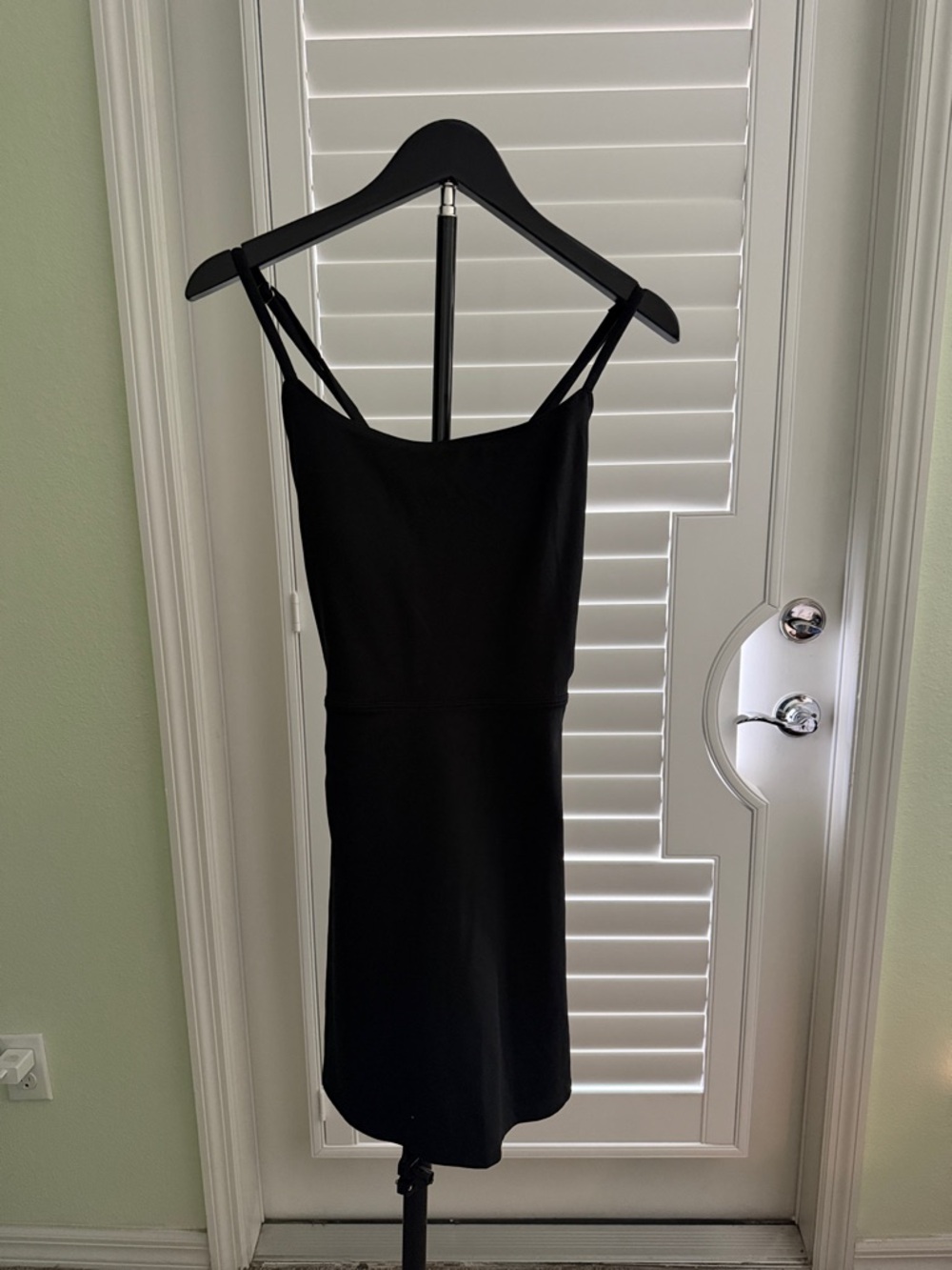 Activewear Black Spaghetti-Strap Dress